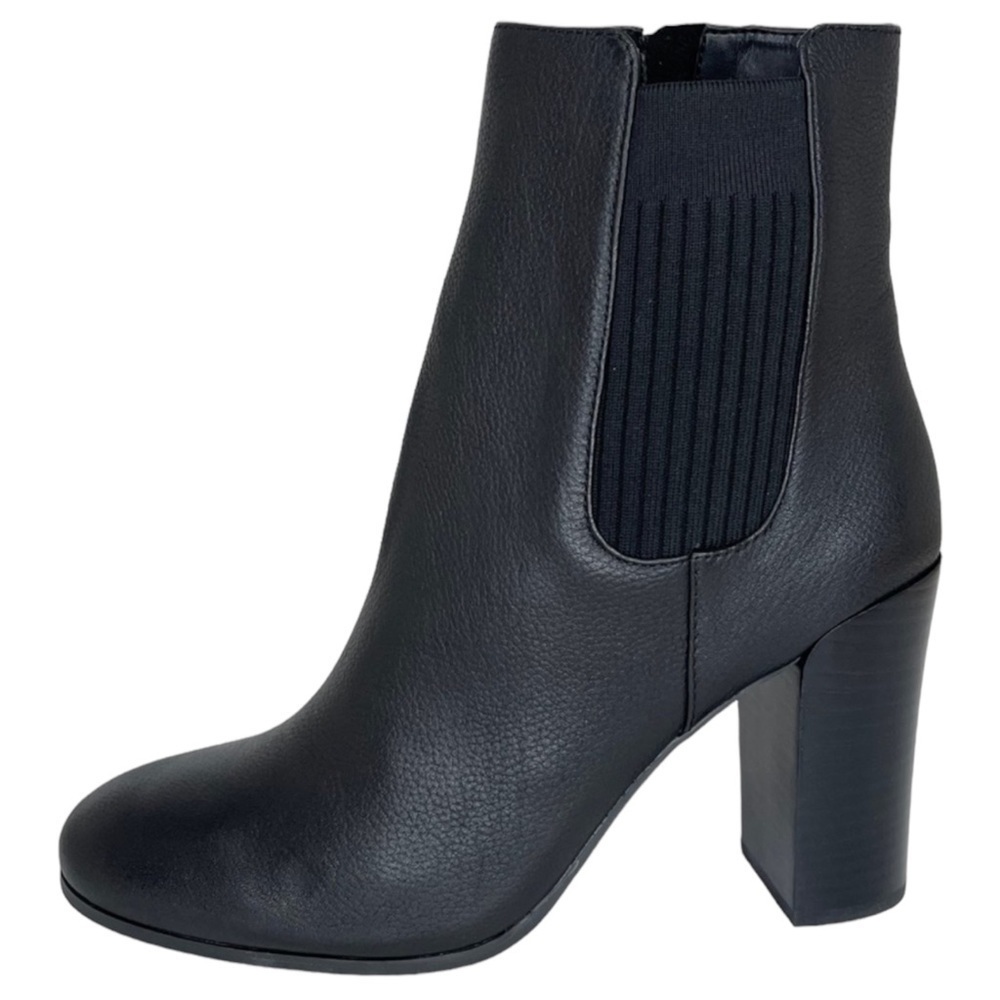 Kenneth Cole NY Justin Black Leather Womens Heeled Ankle Boots Size 9.5M - Picture 4 of 12